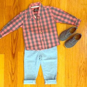 First Wave Button Down & Pants Set. Size 18months